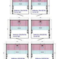 Reflection Sauna - Glass Corner Rib