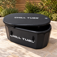Chill Tub Essential Bath in a contemporary garden setting
