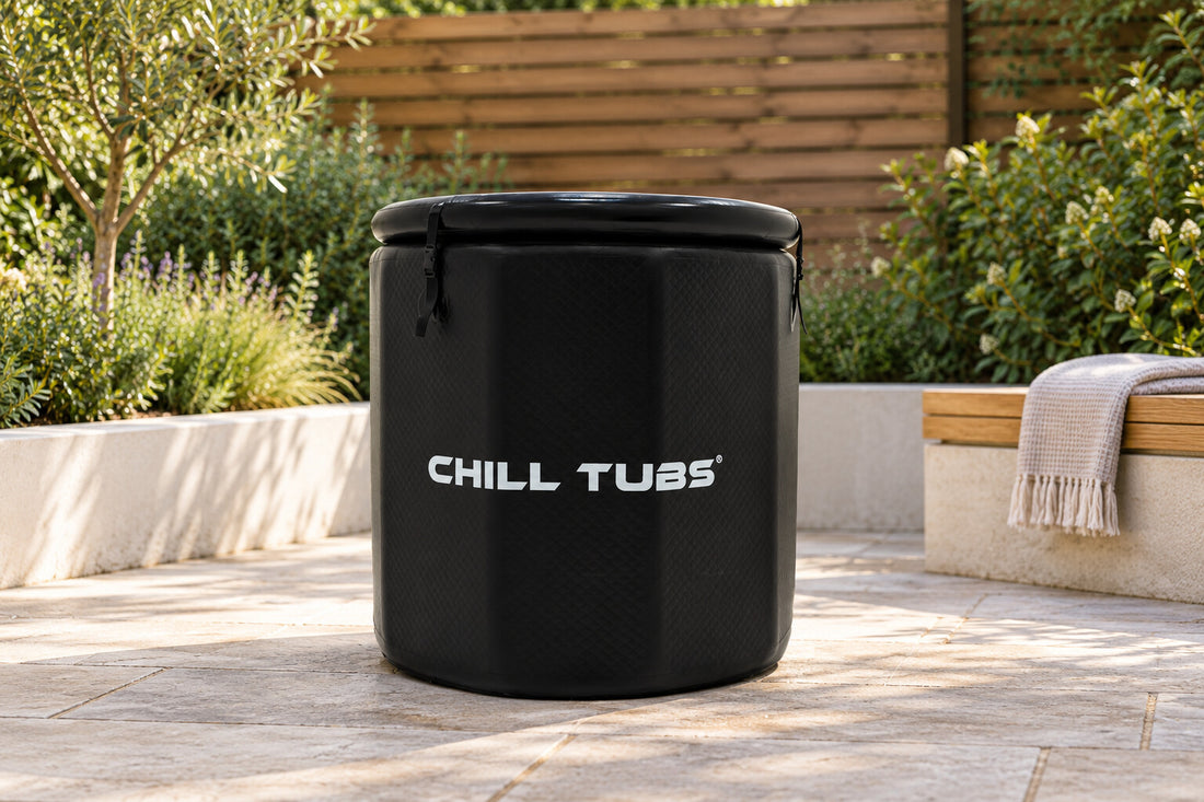 Chill Tub Essential Pod in a contemporary garden setting