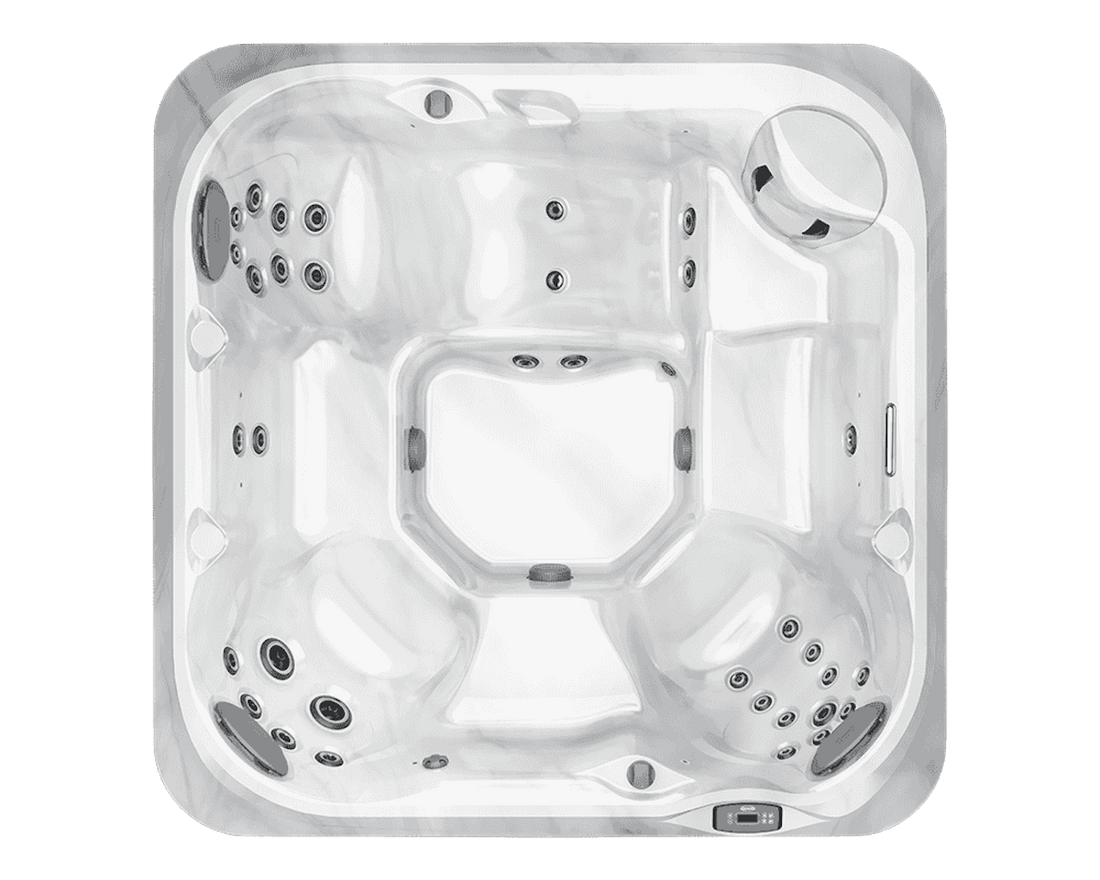 Jacuzzi J-235 seating, jets and waterfall
